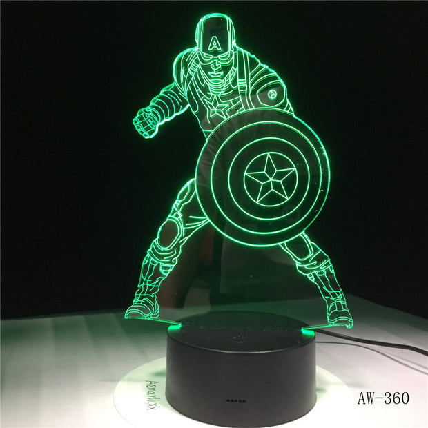 Captain America 3D Lamp