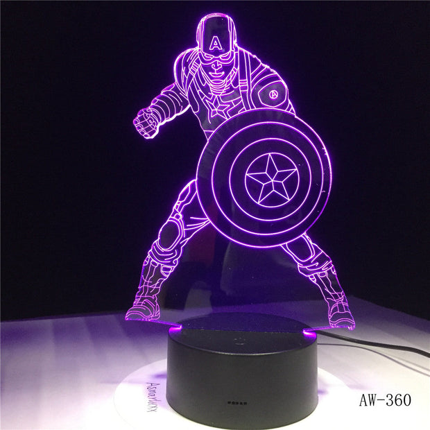Captain America 3D Lamp