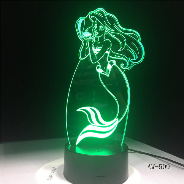 The Little Mermaid 3D Lamp