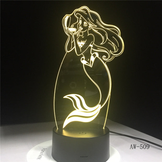 The Little Mermaid 3D Lamp