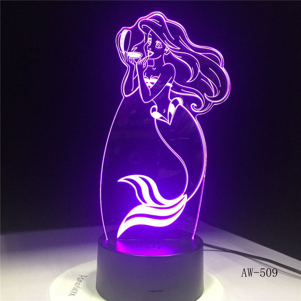 The Little Mermaid 3D Lamp