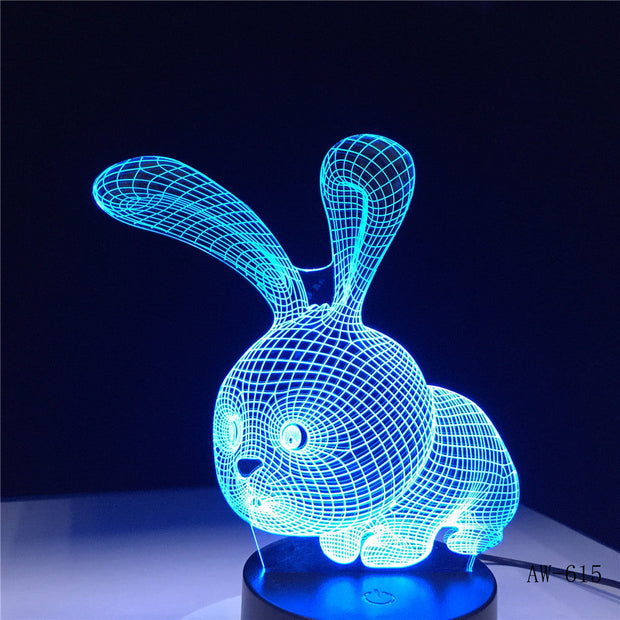 Rabbit 3D Lamp