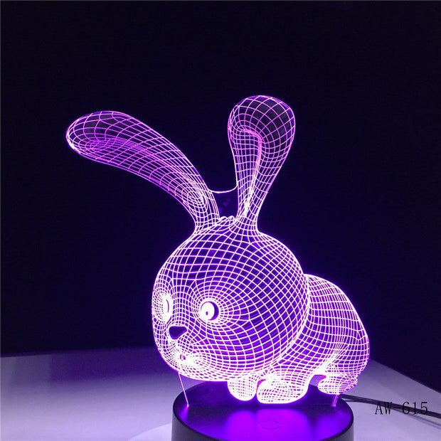 Rabbit 3D Lamp