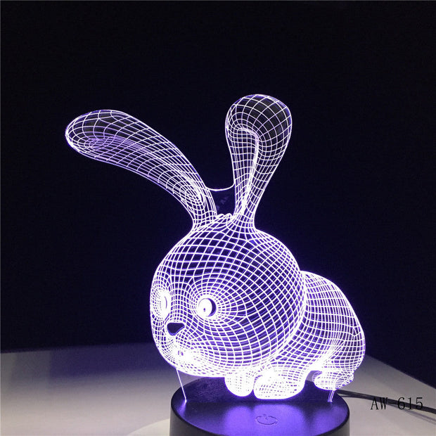 Rabbit 3D Lamp