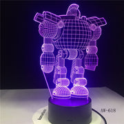 7 Colors USB Energy-saving Touch 3D LED Night lights Robot Living Bedroom Desk Table Battery Creative Gift LED Lamp AW-618