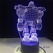 7 Colors USB Energy-saving Touch 3D LED Night lights Robot Living Bedroom Desk Table Battery Creative Gift LED Lamp AW-618