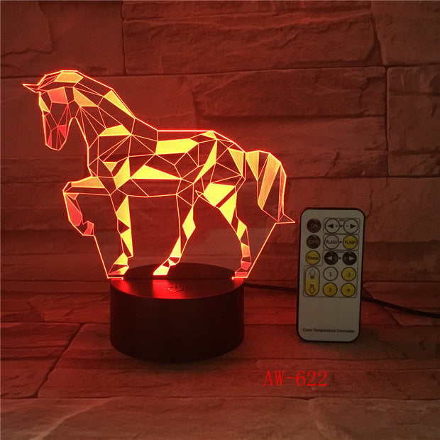 Fractal Horse 3D Lamp