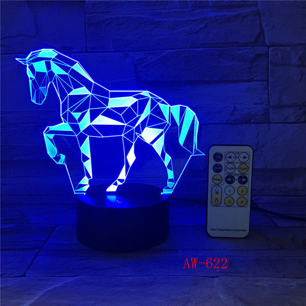 Fractal Horse 3D Lamp