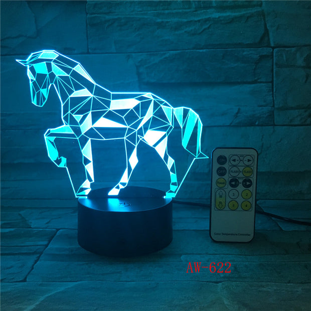 Fractal Horse 3D Lamp