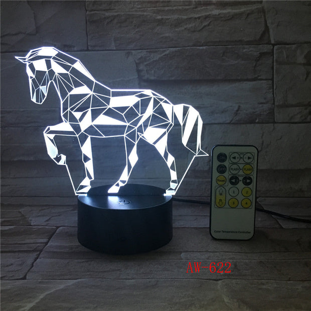Fractal Horse 3D Lamp
