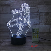 Wonder Woman DC 3D LED Night light Decoration lamp Bedroom Sleep Light 7 Color Change Boy Kid Girl RC Christmas Gift Toy AW-633