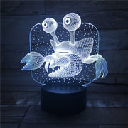 3D USB Children'S Bedside Sleep Led Decoration Creative Night Lights 7 Colors Visual Crab Table Lamp Lighting Fixtures AW-661