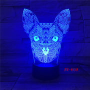 3D Cat LED Night Light USB Charging Animal Shape Indoor Decoration Lamp Kids Night Lamps For Room Indoor Light Dropship AW-669
