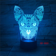 3D Cat LED Night Light USB Charging Animal Shape Indoor Decoration Lamp Kids Night Lamps For Room Indoor Light Dropship AW-669