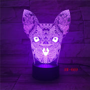 3D Cat LED Night Light USB Charging Animal Shape Indoor Decoration Lamp Kids Night Lamps For Room Indoor Light Dropship AW-669