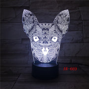 3D Cat LED Night Light USB Charging Animal Shape Indoor Decoration Lamp Kids Night Lamps For Room Indoor Light Dropship AW-669