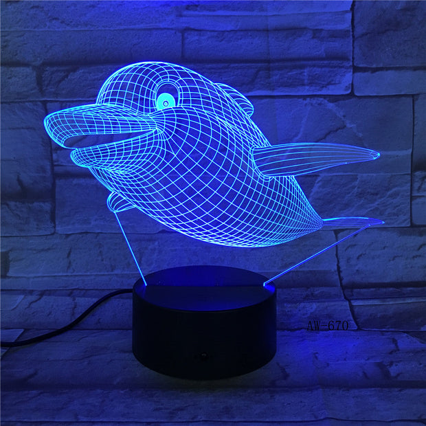 Dolphin 3D Lamp