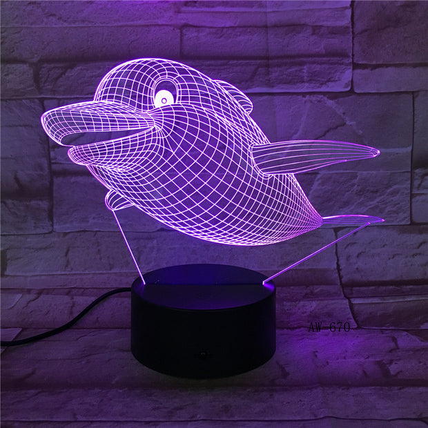 Dolphin 3D Lamp