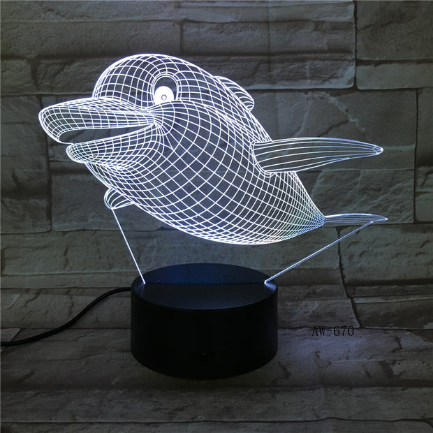Dolphin 3D Lamp
