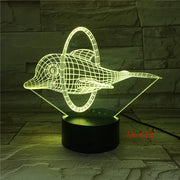 2019 Lovely Naughty 3D Dolphin Design LED Table Lamp with USB Cable NightLights as Children & Kids Gifts Dropshipping AW-673
