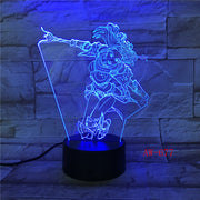 Wonder Woman DC 3D LED Night light Decoration lamp Bedroom Sleep Light 7 Color Change Boy Kid Girl RC Christmas Gift Toy AW-677