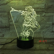 Wonder Woman DC 3D LED Night light Decoration lamp Bedroom Sleep Light 7 Color Change Boy Kid Girl RC Christmas Gift Toy AW-677