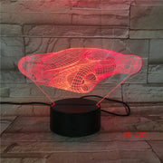 Your Racing Car 3D LED 7 Color Lamp Visual Led Night Lights For Kids Touch Usb Table Lampara Lampe Drop shipping AW-702