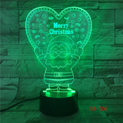 Xmas Series Christmas Decorations Home Party 3D Lamp LED Night Light Luminaria Santa Claus Tree Snowman Christmas Gifts AW-706