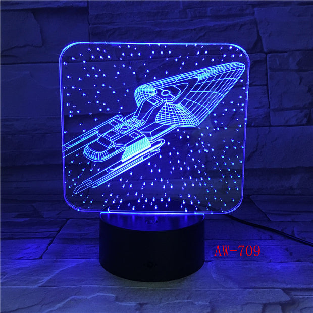 7 Colorful Mood LED Lamp 3D Led Spaceship Earth Space Desk Lighting Bedroom Bedside Decor Night Light Children Gifts AW-709