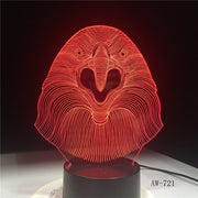 3D LED Lamp Vulture Owl Desk Night Light 7 Color Change Remote Controller Holiday Decor Christmas Gift boy Baby Toy Lava AW-721