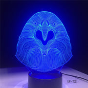 3D LED Lamp Vulture Owl Desk Night Light 7 Color Change Remote Controller Holiday Decor Christmas Gift boy Baby Toy Lava AW-721