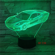 7 Colors Change Home Decor Light Fixture LED Car Shape Light USB 3D Luminarias Vehicle Modelling Night Light Desk Lamp AW-730