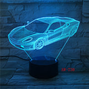 7 Colors Change Home Decor Light Fixture LED Car Shape Light USB 3D Luminarias Vehicle Modelling Night Light Desk Lamp AW-730