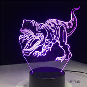 3D LED Night Lights Tyrannosaurus Rex Dinosaur with 7 Colors Light for Home Decoration Lamp Amazing Visualization Lamp AW-748