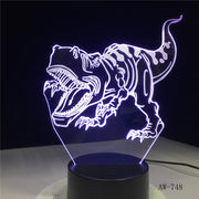 3D LED Night Lights Tyrannosaurus Rex Dinosaur with 7 Colors Light for Home Decoration Lamp Amazing Visualization Lamp AW-748