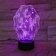 Amazing Flying Bird 3D Illusion Night Light Acrylic USB Touch Remote 7 Color Desk LED Lamp Bedroom Home Decration Kid Gift 767