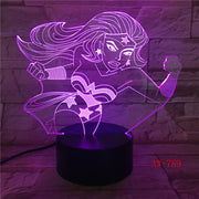 Wonder Woman 3D Lamp 7 Color Led Night Lamps For Kids Touch Led Usb Table Lampara Lampe Baby Sleeping Nightlight Led AW-789