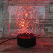 3D LED Cute Labrador Dog Night Light Baby Animal Lights Table Lamps For Home Decor Christmas Gifts For Party Decor Light AW-800