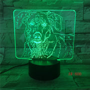 Bulldog Poodle Jack Russell Terrier Rottweiler Dobermann 3D Visual Illusion Lamp Kids Night Light Dog Style Lamp AW-800