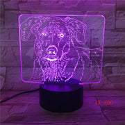 Bulldog Poodle Jack Russell Terrier Rottweiler Dobermann 3D Visual Illusion Lamp Kids Night Light Dog Style Lamp AW-800