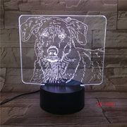 Bulldog Poodle Jack Russell Terrier Rottweiler Dobermann 3D Visual Illusion Lamp Kids Night Light Dog Style Lamp AW-800