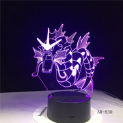 Novelty Dinosaur Dragon Horn Lamp 3D USB LED Colors Night Light Animal Table Lighting Holiday Decor Kid Toy Gift AW-830