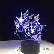 Novelty Dinosaur Dragon Horn Lamp 3D USB LED Colors Night Light Animal Table Lighting Holiday Decor Kid Toy Gift AW-830