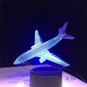 3D Decor 7 Color Change Helicopter Modelling Table Lamp Usb Aircraft Bedside Light Fixture Air Plane Night Light Gifts AW-958
