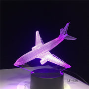 3D Decor 7 Color Change Helicopter Modelling Table Lamp Usb Aircraft Bedside Light Fixture Air Plane Night Light Gifts AW-958