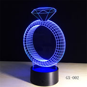 Diamond Ring 3D Lamp