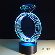 Diamond Ring 3D Lamp
