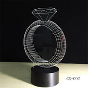 Diamond Ring 3D Lamp