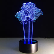 Roses 3D Lamp