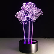 Roses 3D Lamp